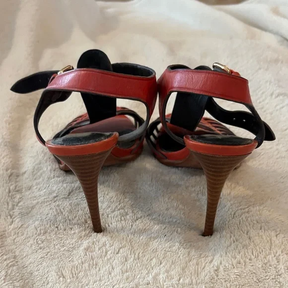 Coach Red Strappy Sandals - Picture 3 of 3